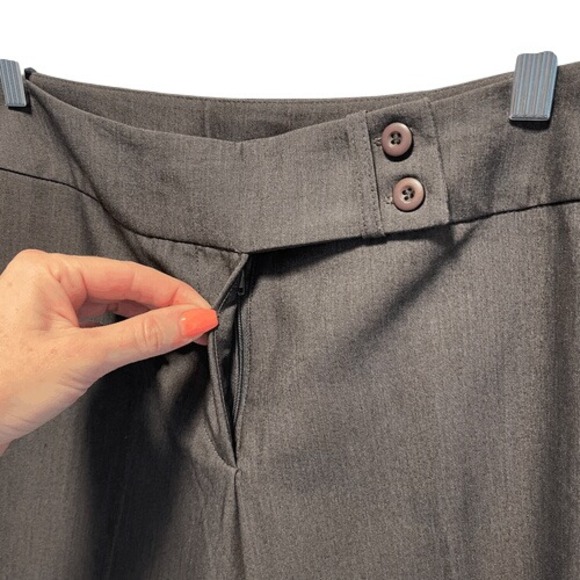 Haggar For Her Gray Petite Dress Pants Size 8P Straight Leg Office Career Basics - Picture 2 of 5